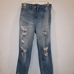 distressed jeans